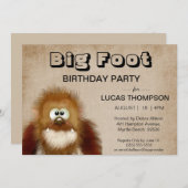 Big Foot  Birthday Party Invitation (Front/Back)
