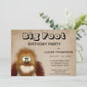 Big Foot  Birthday Party Invitation (Standing Front)