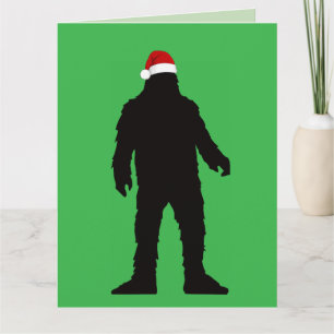 BIG FOOT CHRISTMAS BELIEVE FUNNY GREETING CARD