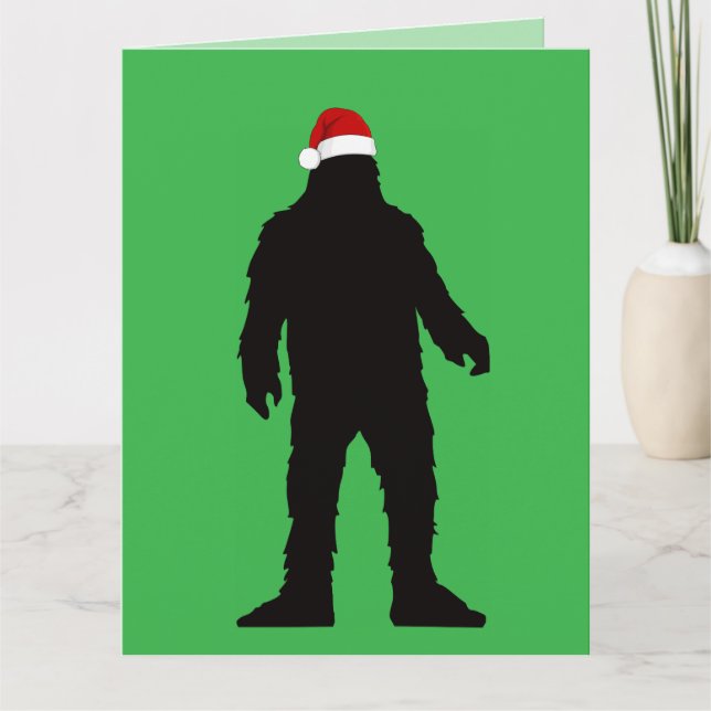 BIG FOOT CHRISTMAS FUNNY GREETING CARD (Front)