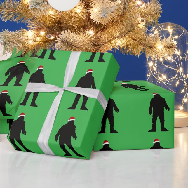 BIG FOOT CHRISTMAS FUNNY  WRAPPING PAPER (Holidays)