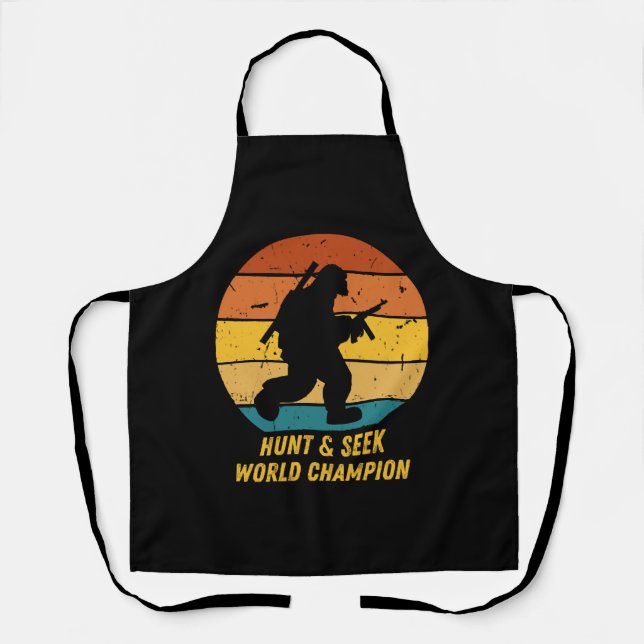 Big Foot Don't Want To Hide And Seek Anymore Now H Apron (Front)
