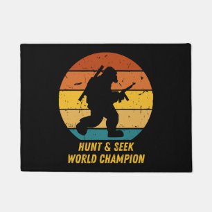 Big Foot Don't Want To Hide And Seek Anymore Now H Doormat