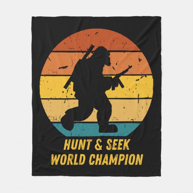 Big Foot Don't Want To Hide And Seek Anymore Now H Fleece Blanket (Front)