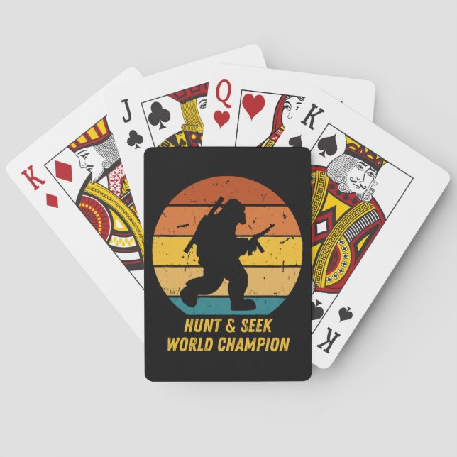 Big Foot Don't Want To Hide And Seek Anymore Now H Poker Cards (Back)