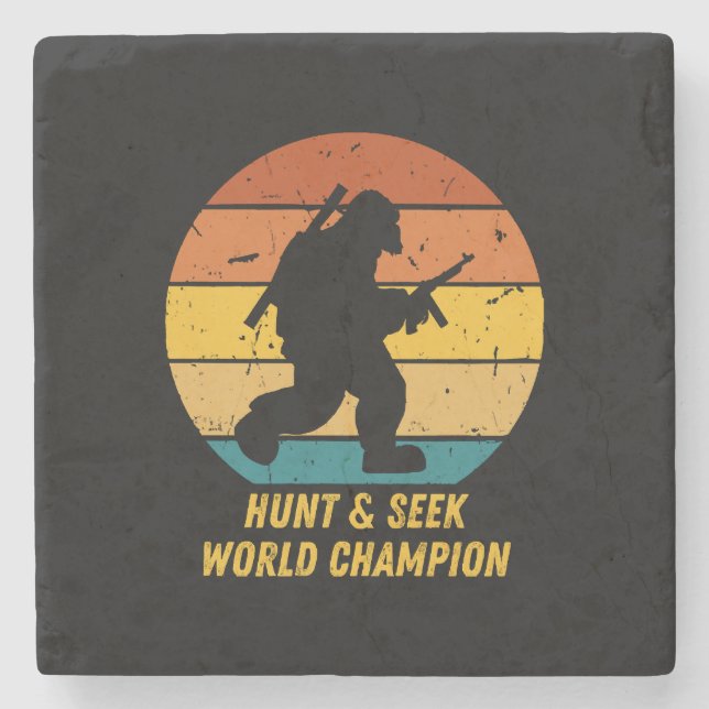 Big Foot Don't Want To Hide And Seek Anymore Now H Stone Coaster (Front)