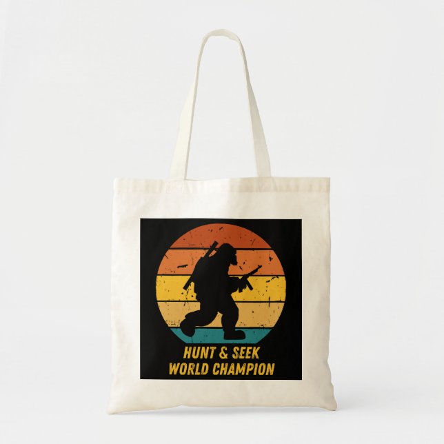 Big Foot Don't Want To Hide And Seek Anymore Now H Tote Bag (Front)