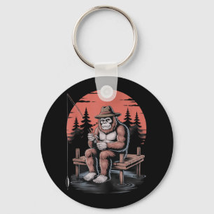 Big Foot Fishing Cool Fishing Fisherman Bigfoot Sa Keychain