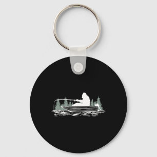 Big Foot Fishing Fishy Fishing Lover Fisherman Ret Keychain