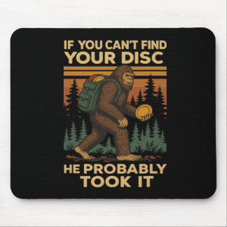 Big Foot Funny Disc Golf Sasquatch Men Women Kids  Mouse Pad