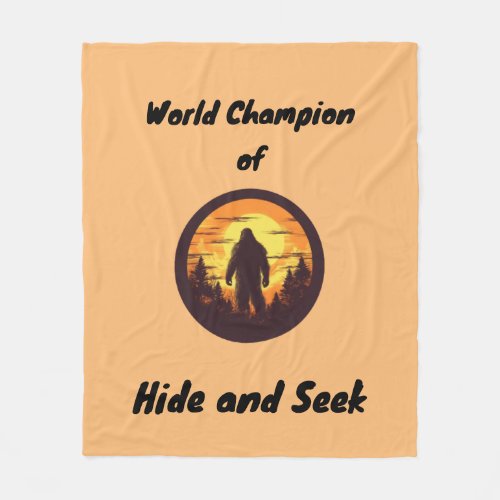 Big Foot  Hide and Seak Champion Sherpa Blanket