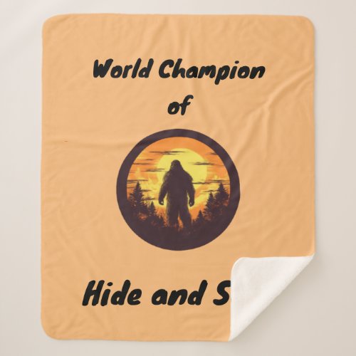 Big Foot  Hide and Seak Champion Sherpa Blanket