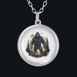 Big Foot In The Forrest Silver Plated Necklace<br><div class="desc">Big Foot In The Forrest</div>