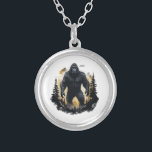 Big Foot In The Forrest Silver Plated Necklace<br><div class="desc">Big Foot In The Forrest</div>