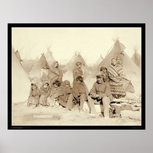 Big Foot Miniconjou Indian Camp SD 1891 Poster