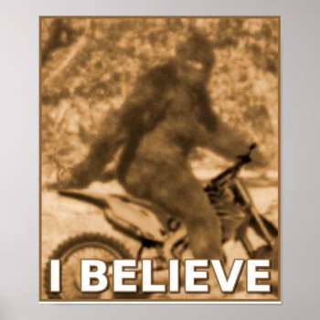 Big Foot Motocross Dirt Bike Sasquatch Funny Poste Poster by allanGEE at Zazzle