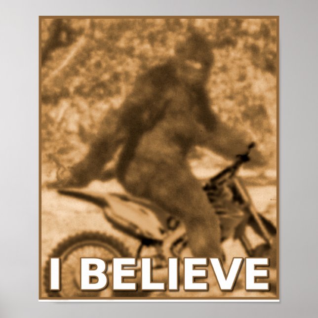 Big Foot Motocross Dirt Bike Sasquatch Funny Poste Poster (Front)