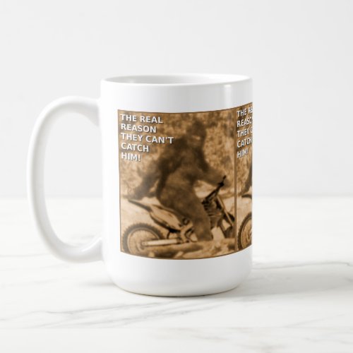 Big Foot Motocross Sasquatch Dirt Bike Funny Mug