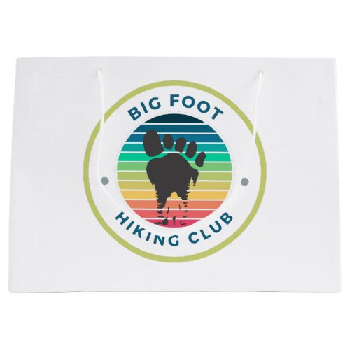 Big foot sasquatch hiking club large gift bag