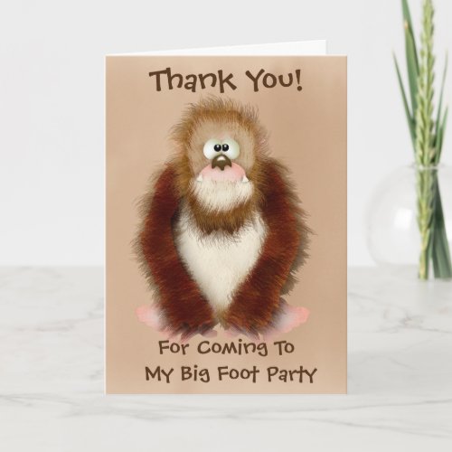 Big Foot sasquatsh Thank You Note Card