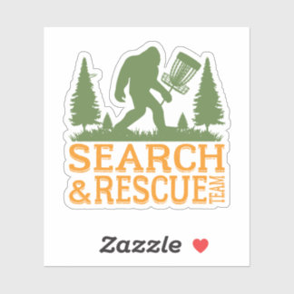 Big foot search and rescue disc golf  sticker