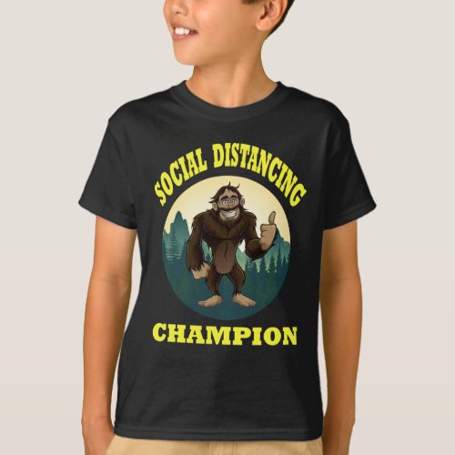 Big Foot Social Distancing Funny T_Shirt