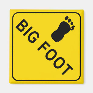 Big Foot Square Magnet