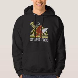 Big Foot Stupid Tree Disc Golf Cool Design For Men Hoodie