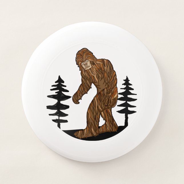 Big Foot Walking in the Woods Sasquatch Wham-O Frisbee (Front)