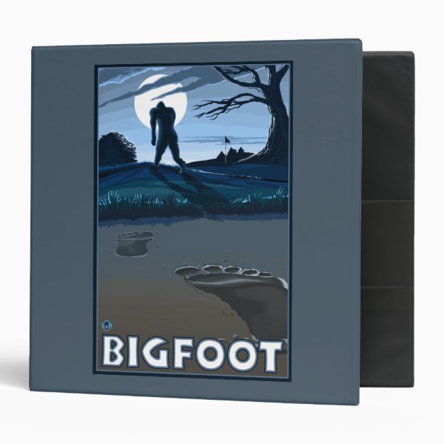 Big Foot walking through Golf Course Binder (Front/Inside)