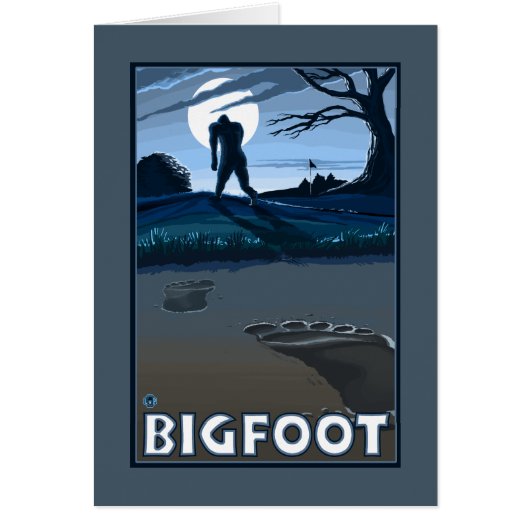Big Foot walking through Golf Course Cards (Front)