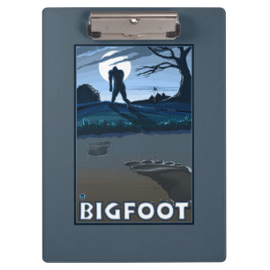 Big Foot walking through Golf Course Clipboard
