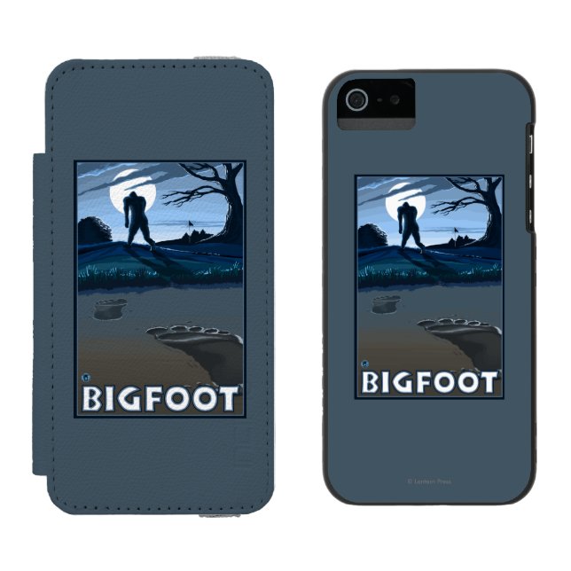 Big Foot walking through Golf Course Incipio iPhone Wallet Case (Side by Side)