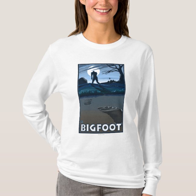 Big Foot walking through Golf Course T-Shirt (Front)