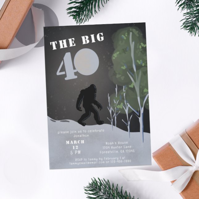 Big Foot Wild Adventure 40th Birthday Invitation (Creator Uploaded)