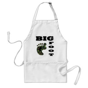 Big foot with foot logo adult apron