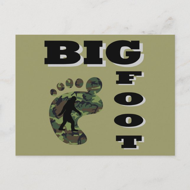 Big foot with foot logo postcard (Front)