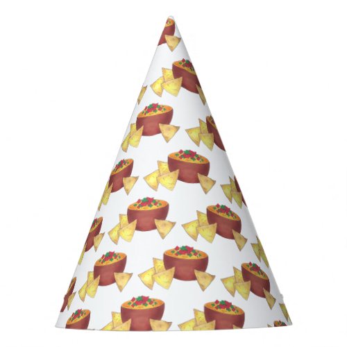 Big Football Game Watch Party Nachos Chips Queso Party Hat