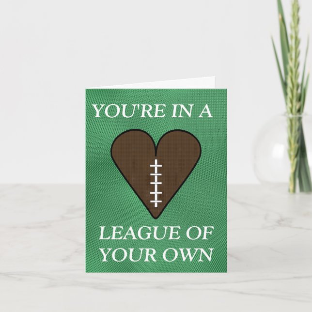 Big Football Lover Valentine's Day Card (Front)