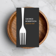 Big Fork Logo For Chef, Catering, Restaurant, Food Business Card at Zazzle