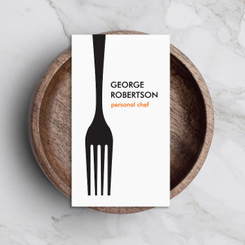 Big Fork Logo Ii For Chef  Catering  Restaurant Business Card by 1201am at Zazzle