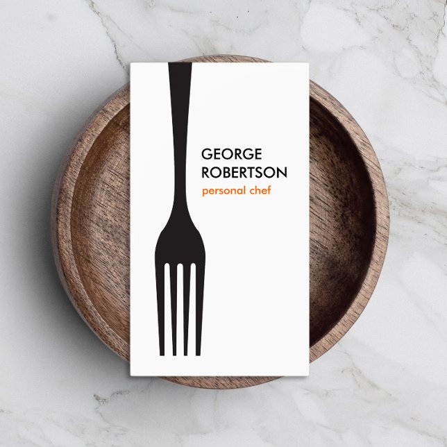 BIG FORK LOGO II for Chef, Catering, Restaurant Business Card (Creator Uploaded)