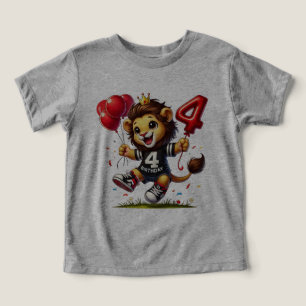 Big Four Celebration: Lion with Balloons Toddler T-shirt