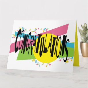 BIG Fun Colorful Congratulations Celebration 8x10 Card