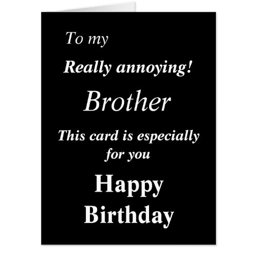 Big funny brother birthday card