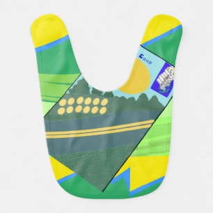 Big Funny Eggs Crossing the Road Baby Bib