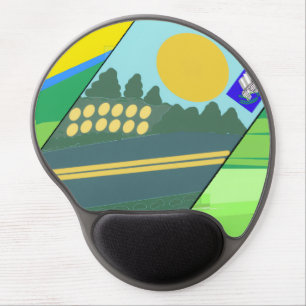 Big Funny Eggs Crossing the Road Gel Mouse Pad