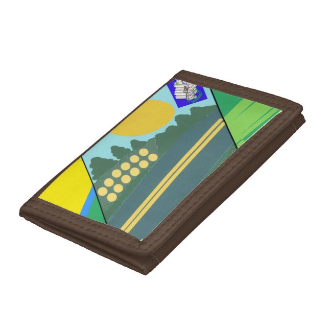 Big Funny Eggs Crossing the Road Trifold Wallet (Bottom)