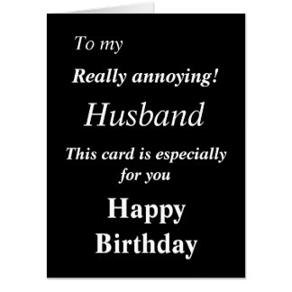 Big funny husband birthday card