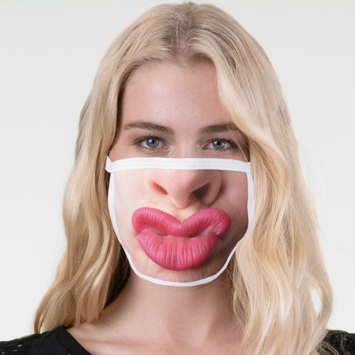 Big Funny Lips Face Mask Zazzle Com